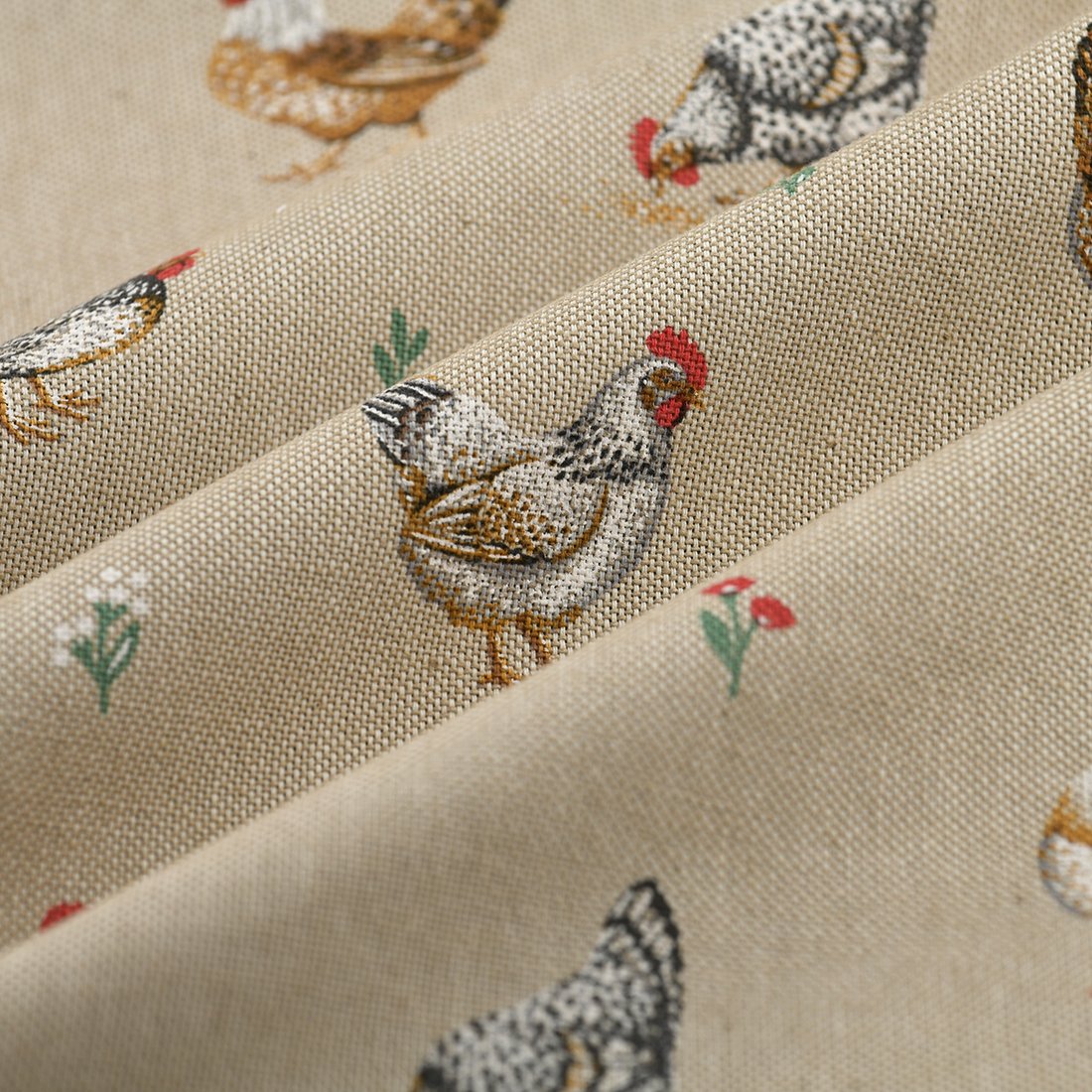 Tissu bachette linen look picoti