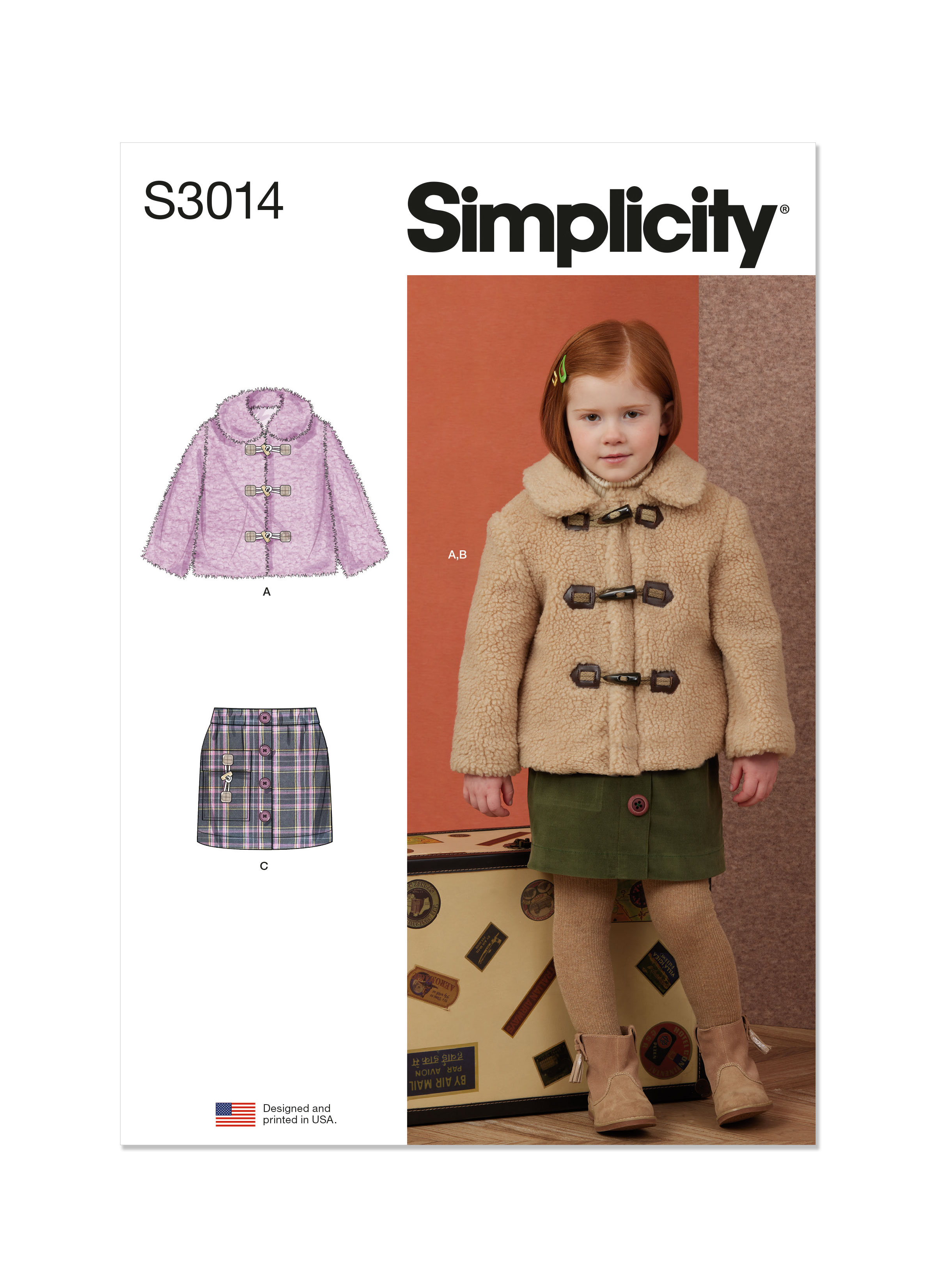 Patron simplicity s3014.a - veste et jupes pour enfants 3-8 ans - Simplicity - Mondial Tissus