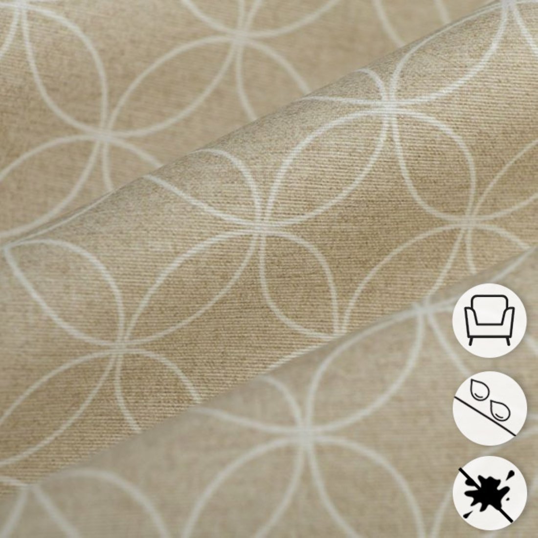 Tissu Loneta enduit Mirja blanc - MT