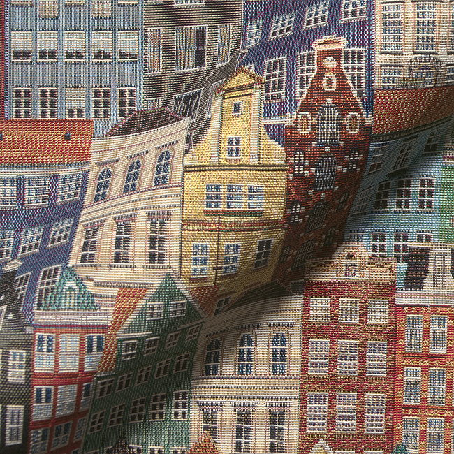 Tissu jacquard gobelin maison coloré