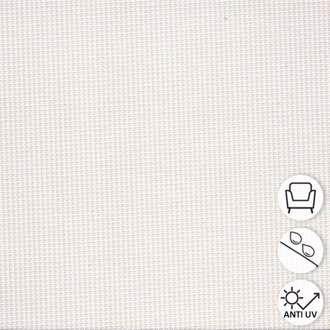 Toile unie Outdoor polyskin anti-uv et Teflon blanc 150 cm
