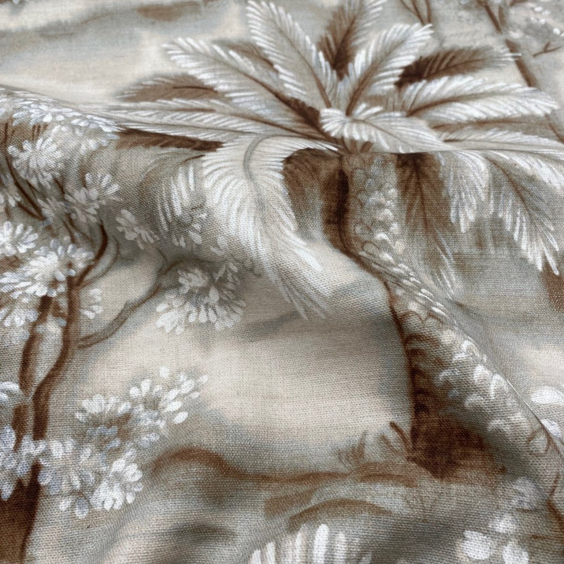 Tissu bachette imprimé palmier