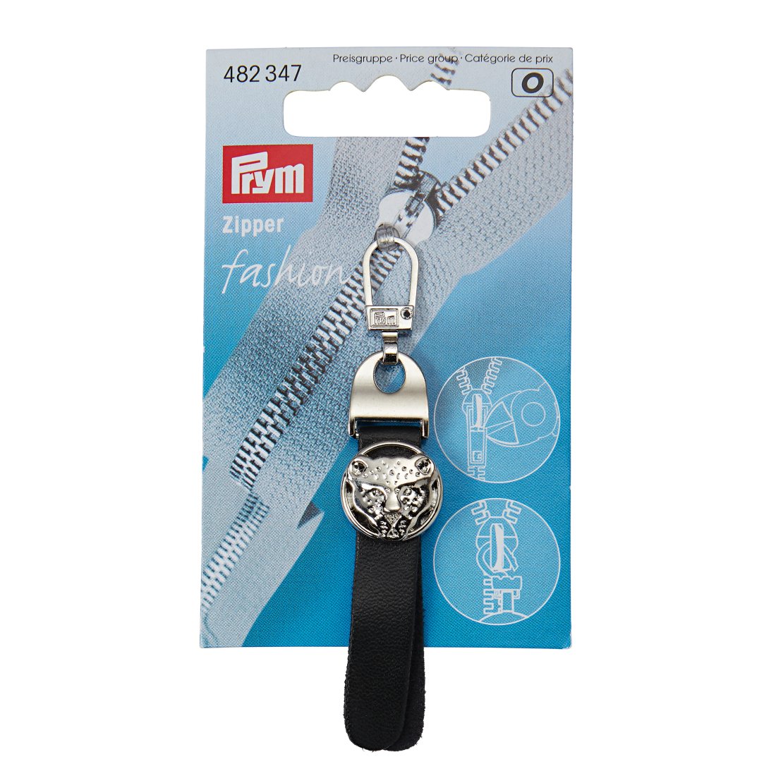 Curseur fermeture zip tête de lion