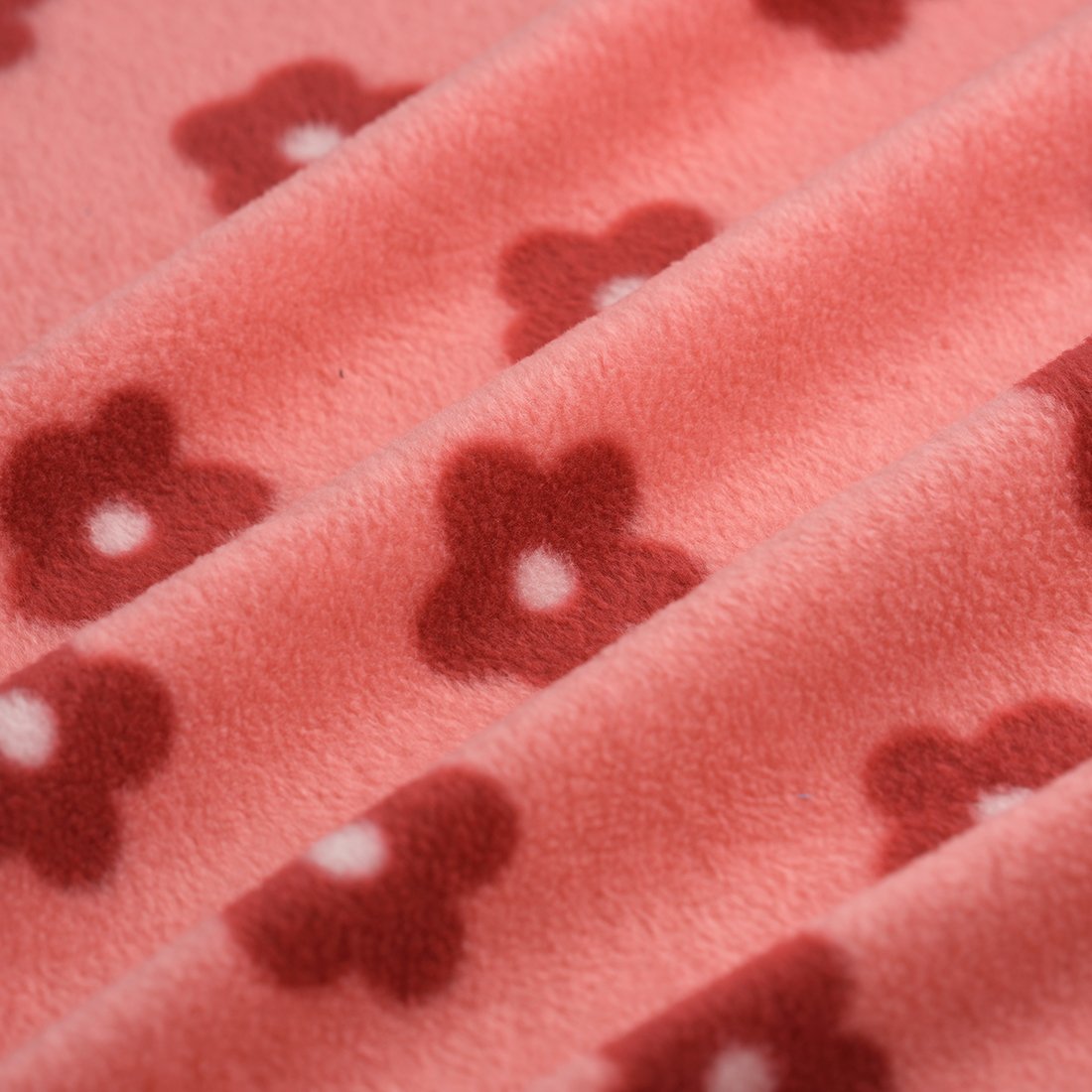 Tissu polaire imprimé fleurs roses - MT