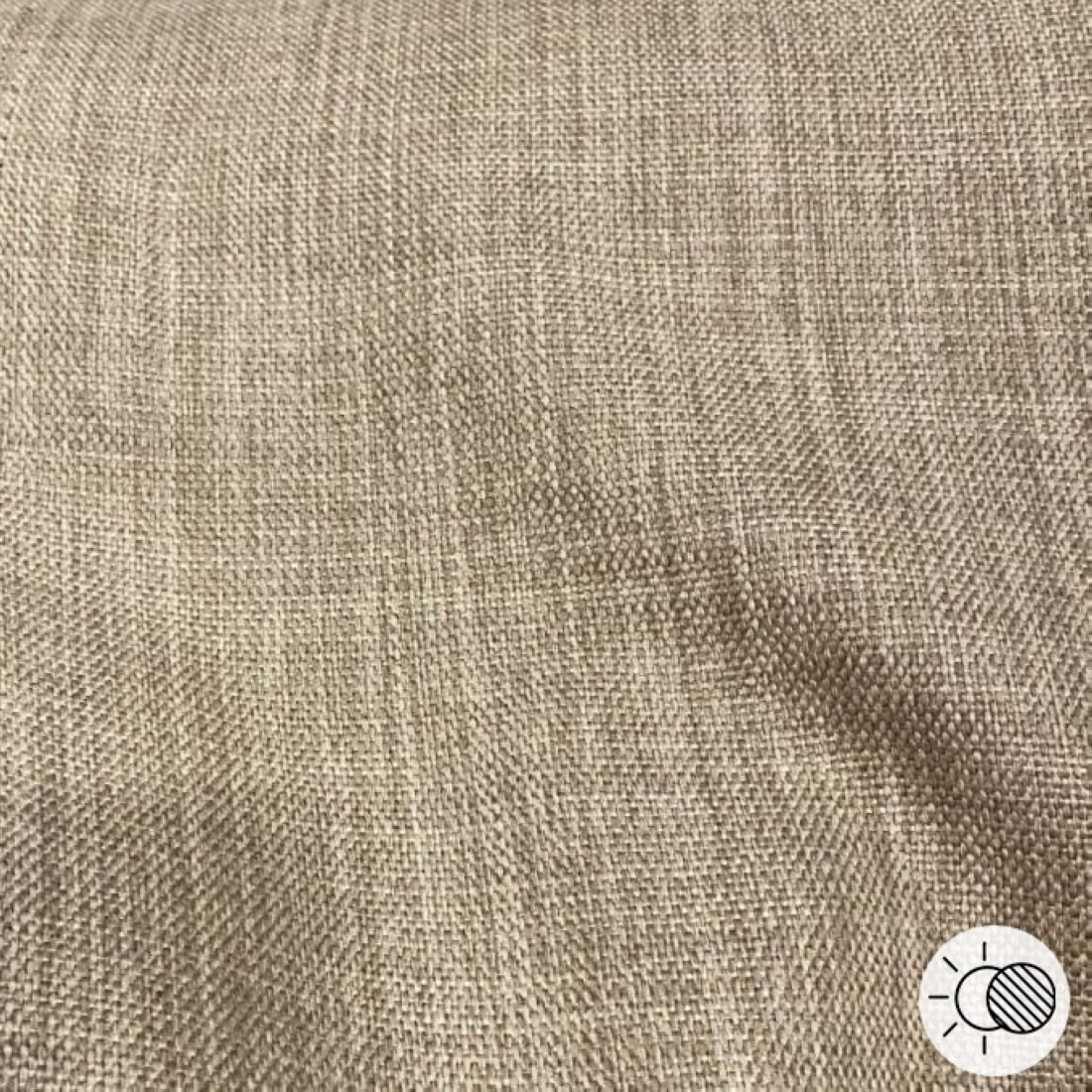 Tissu obscurcissant Clide marron clair grande largeur