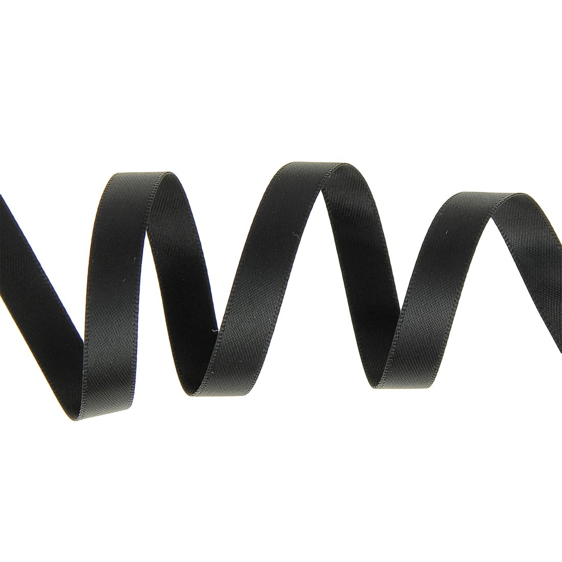 Ruban satin double face 9 mm noir