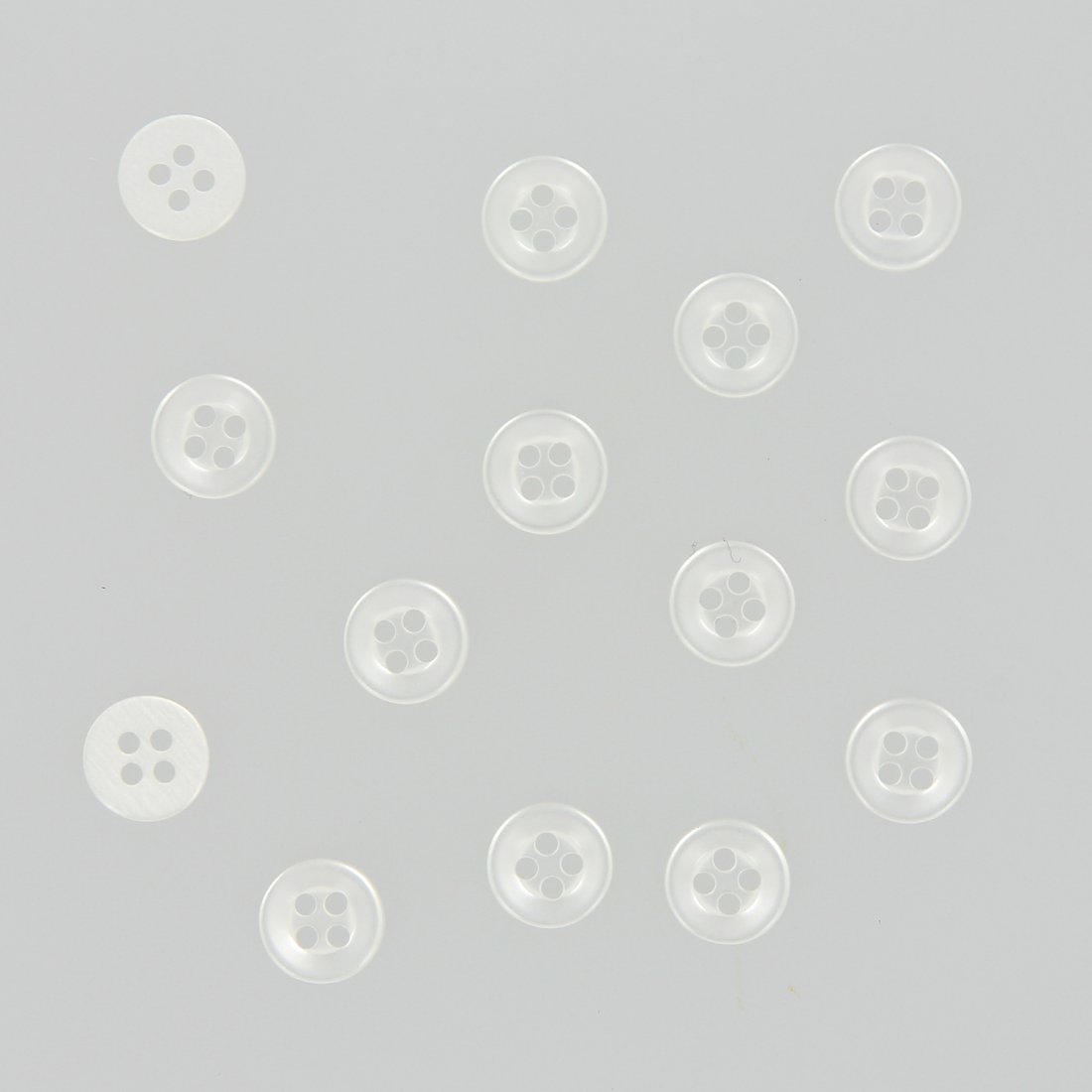 Boutons de chemise blanc 9mm