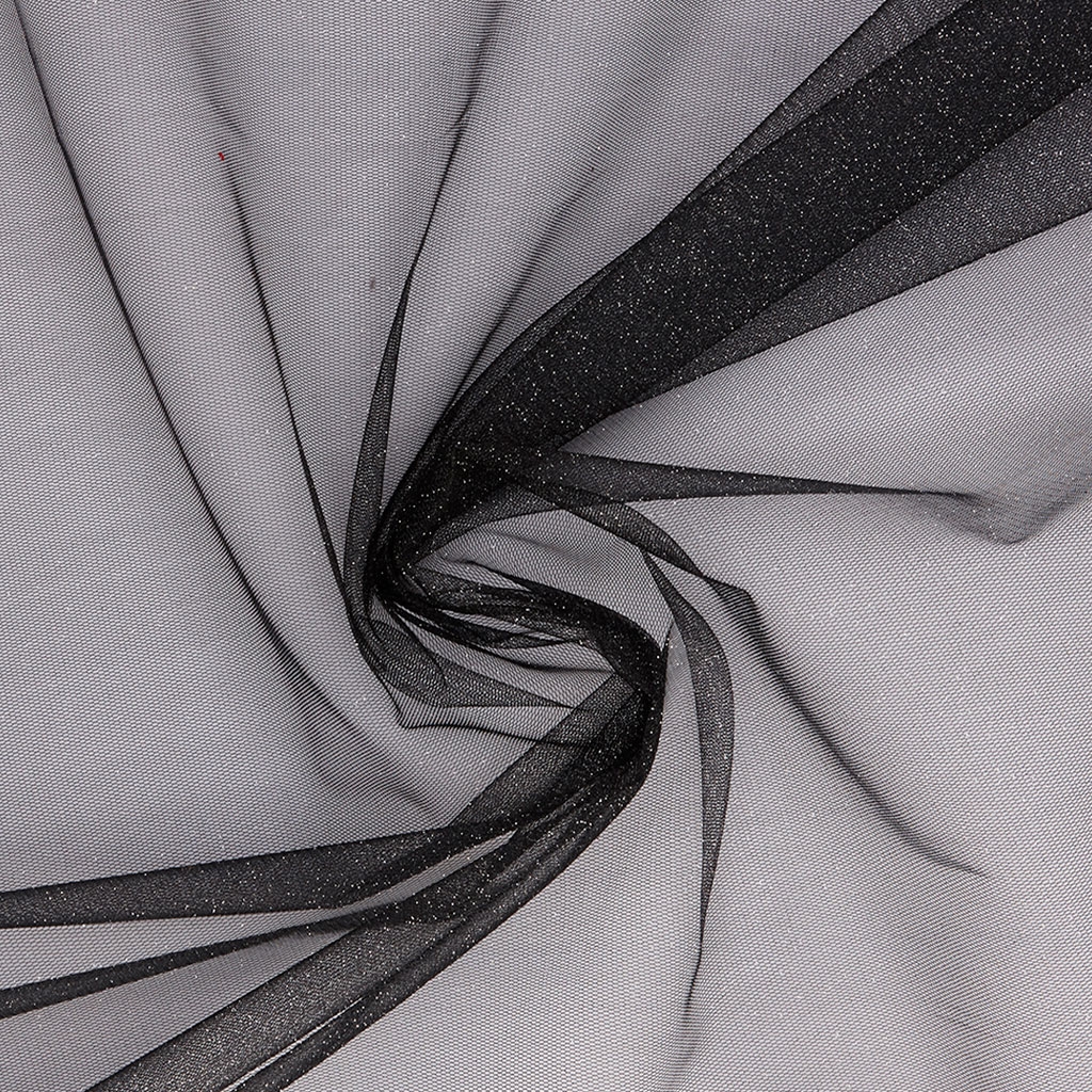 Tulle paillettes noir