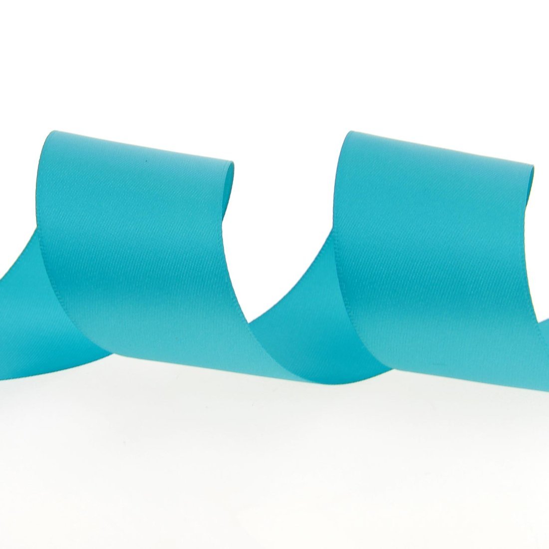 Ruban satin double face 38 mm bleu