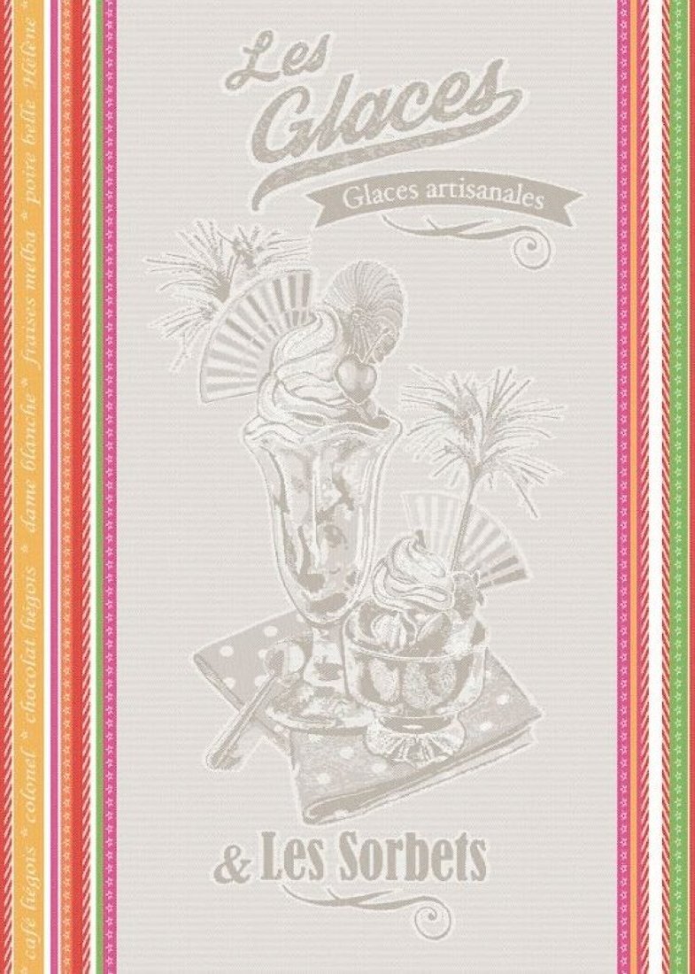 Torchon jacquard glaces 50 x 70 cm