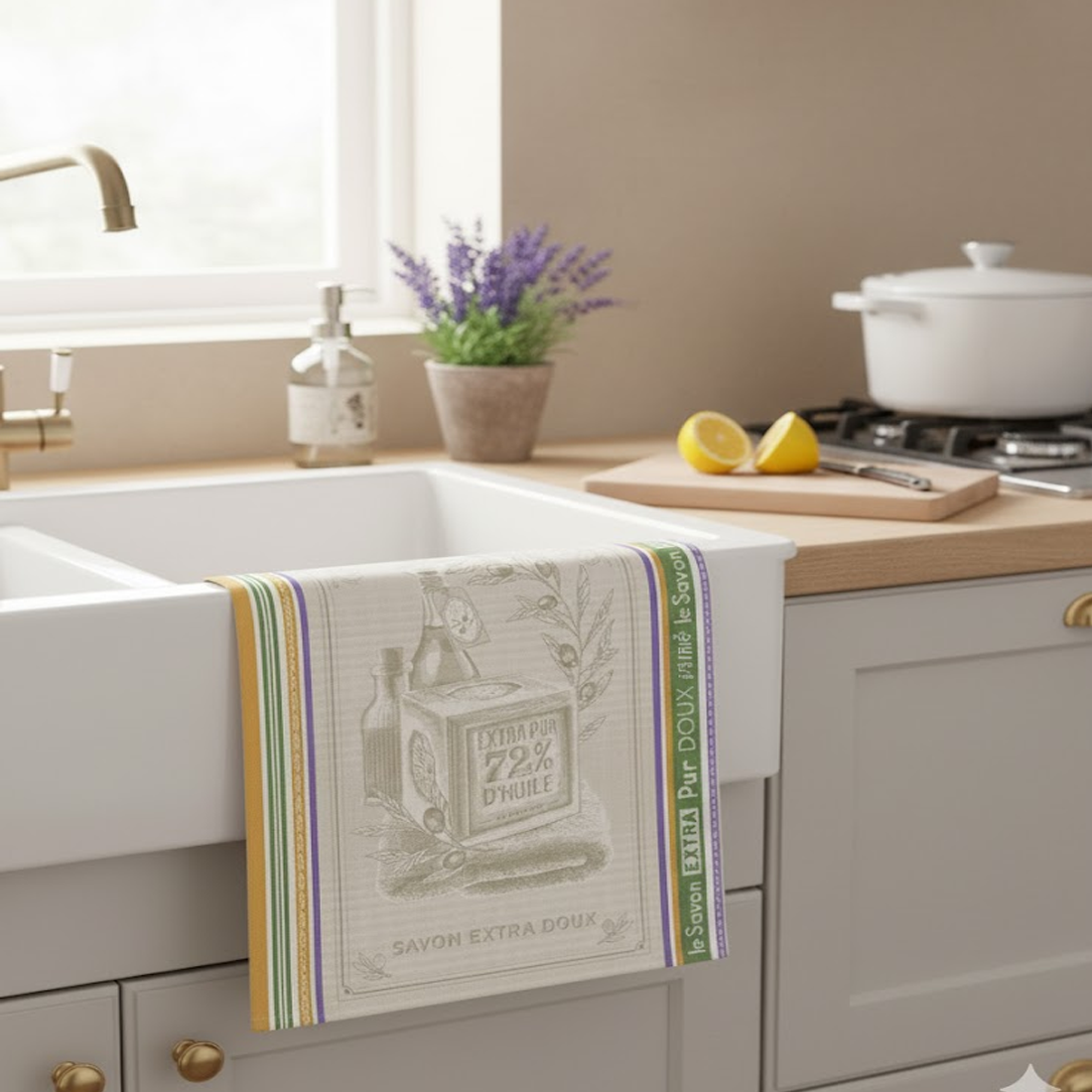 Torchon+jacquard+marseille+50+x+70+cm+-+Mondial+Tissus