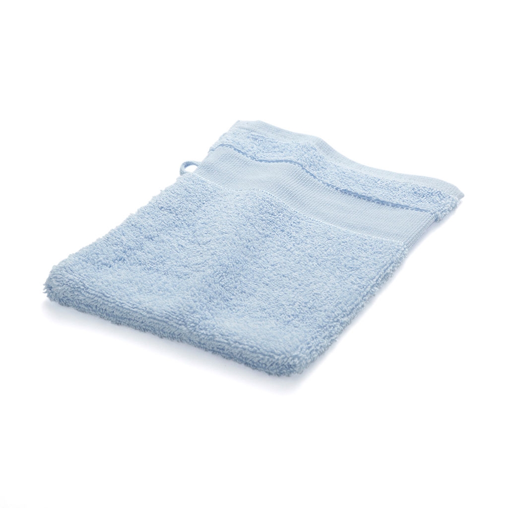 Gant de toilette à broder - Bleu ciel