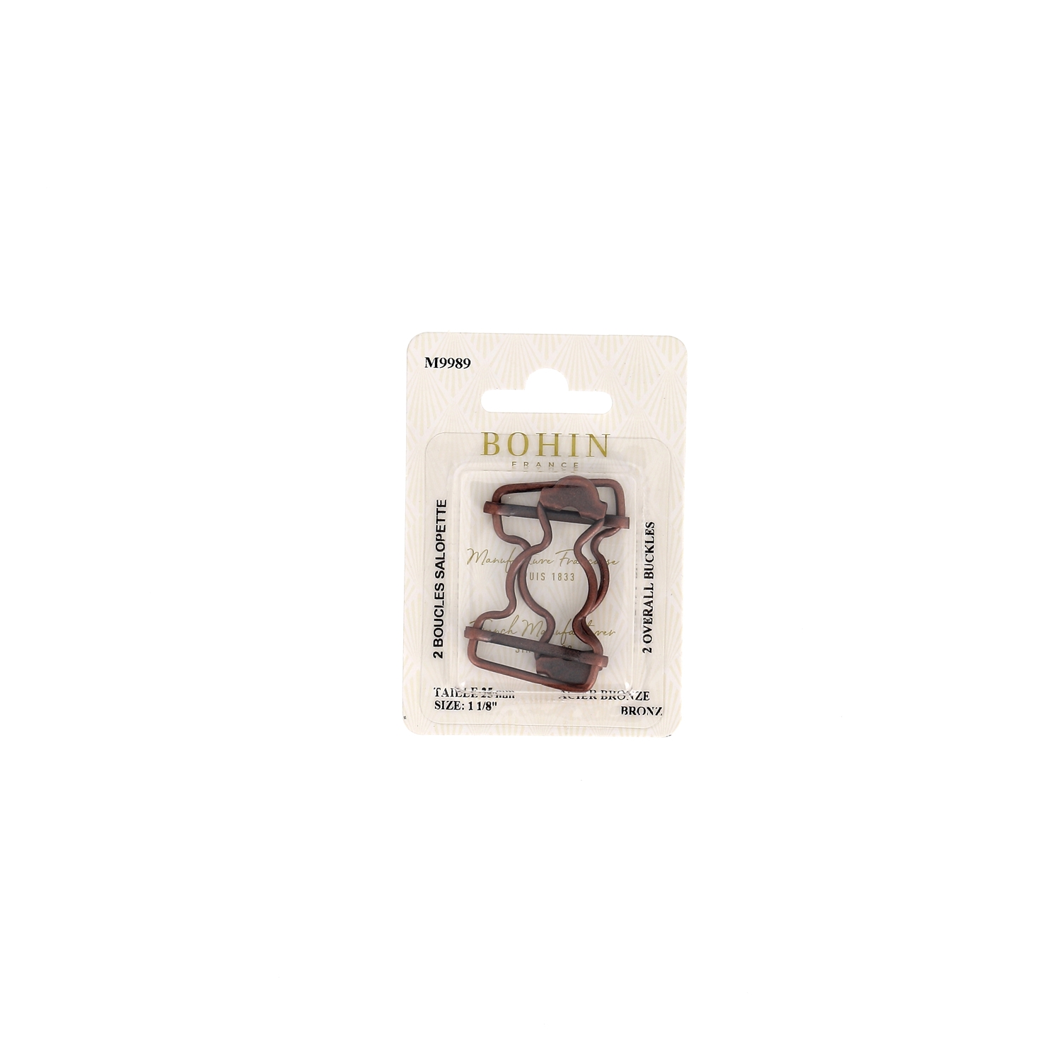 Boucles pour salopette laiton - Bohin - Mondial Tissus