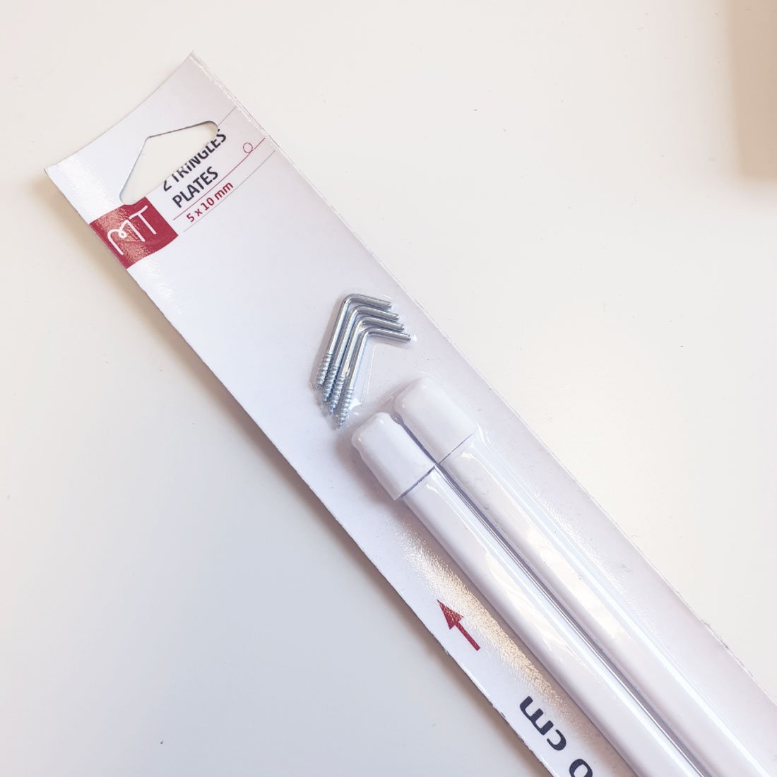 2 Tringles extensibles plates blanches 100-160 cm - MT