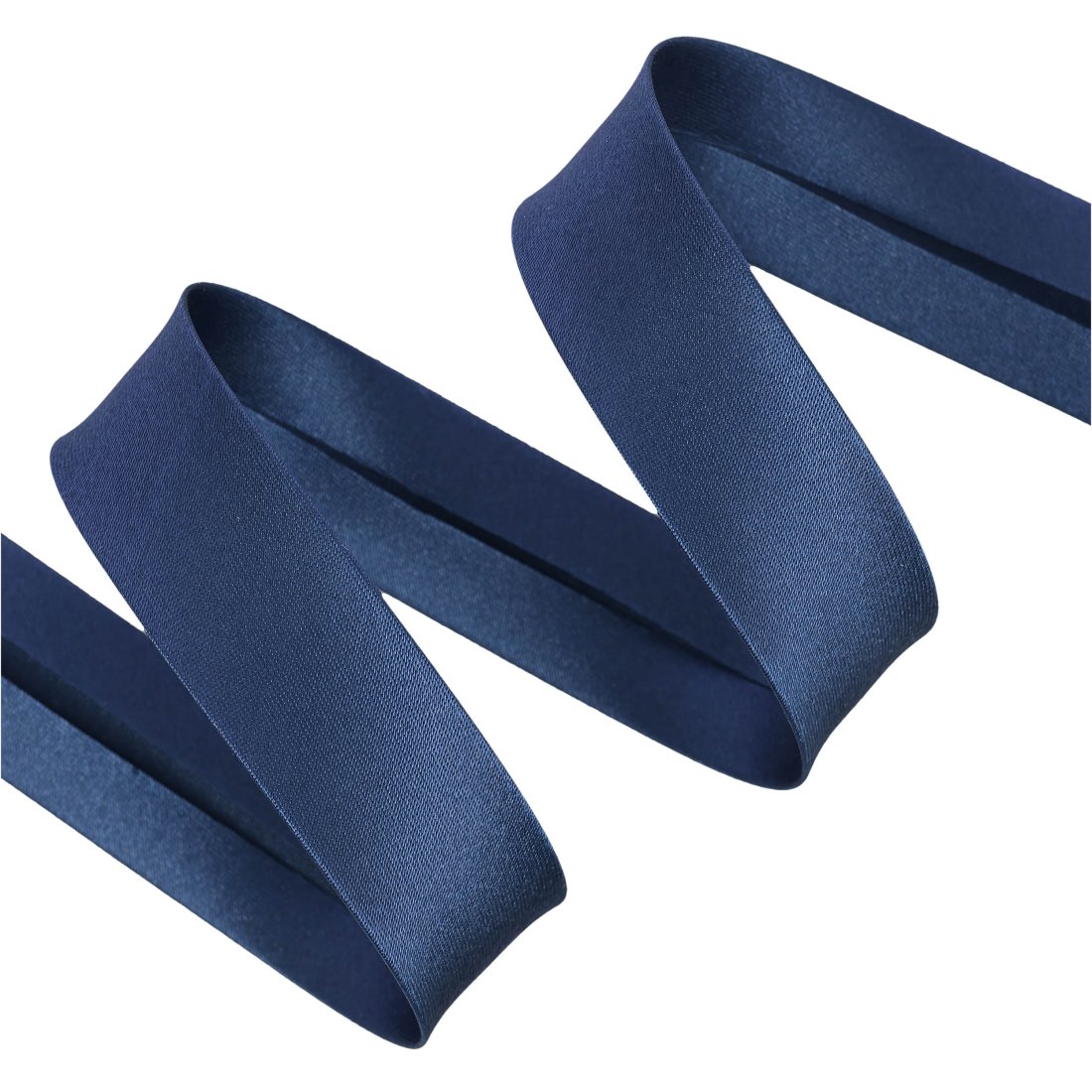 Biais satin polyester 20mm(10+10) marine - MT - Mondial Tissus