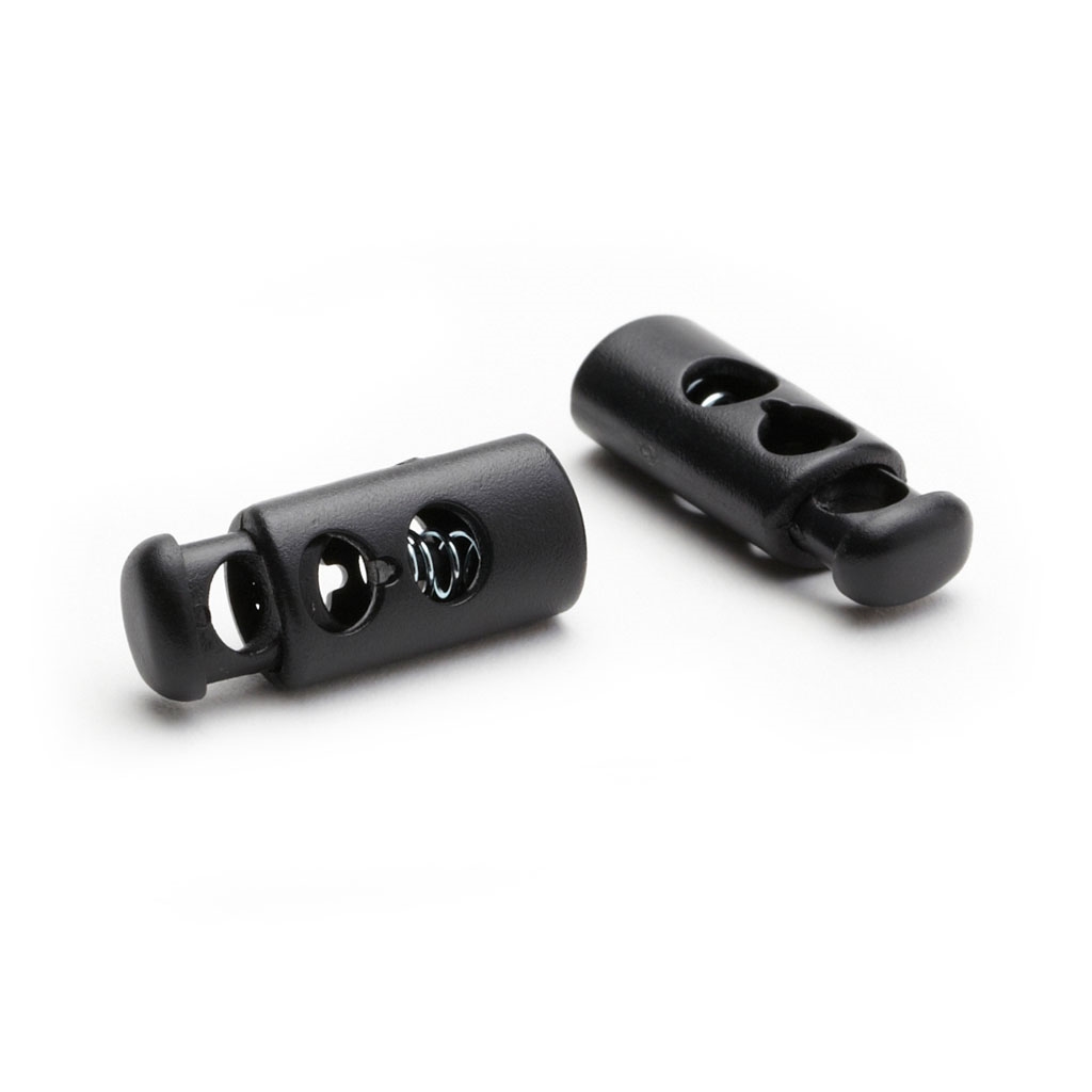 Arrêt cordon 2 trous plastique