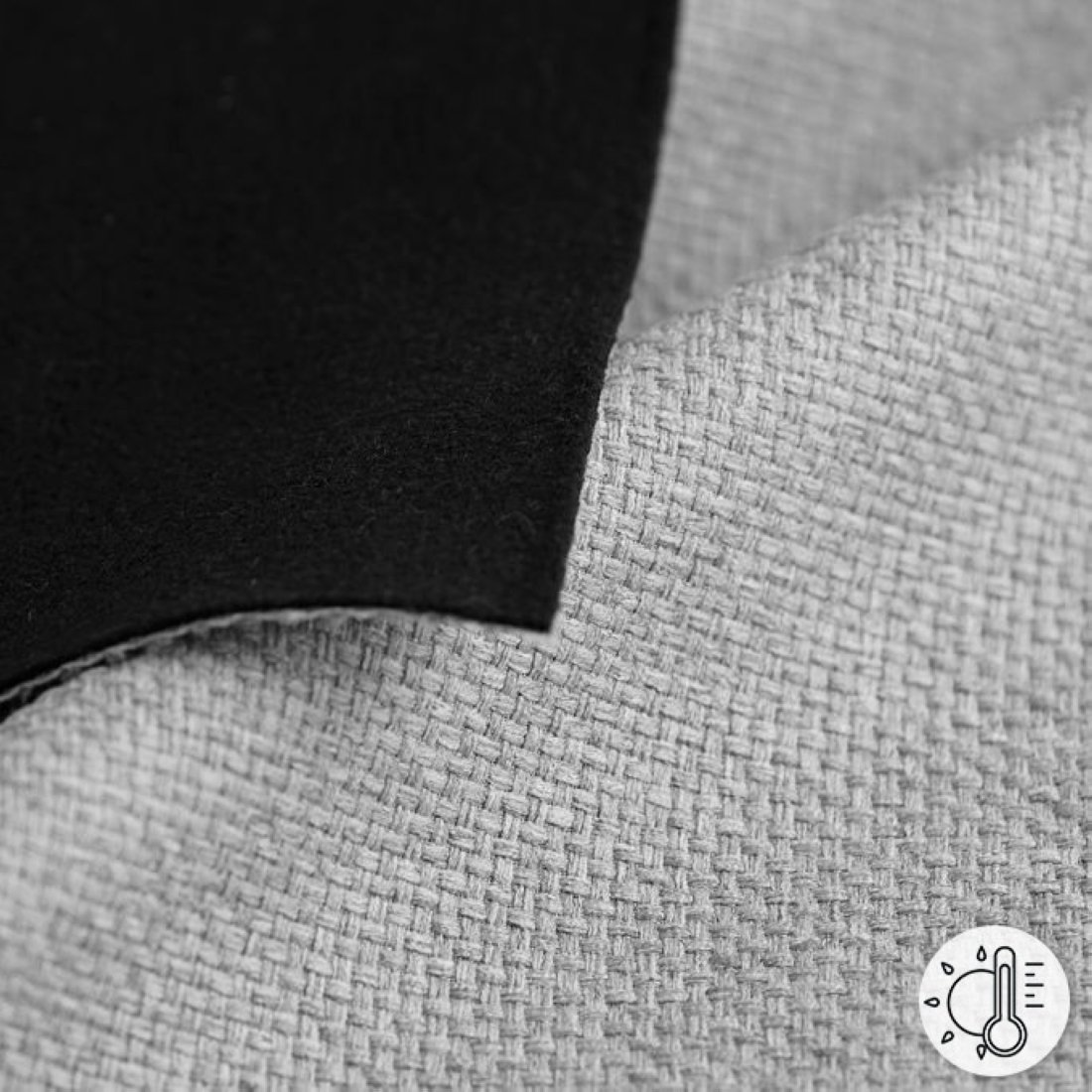 Tissu thermique uni Boréal gris clair - Linder