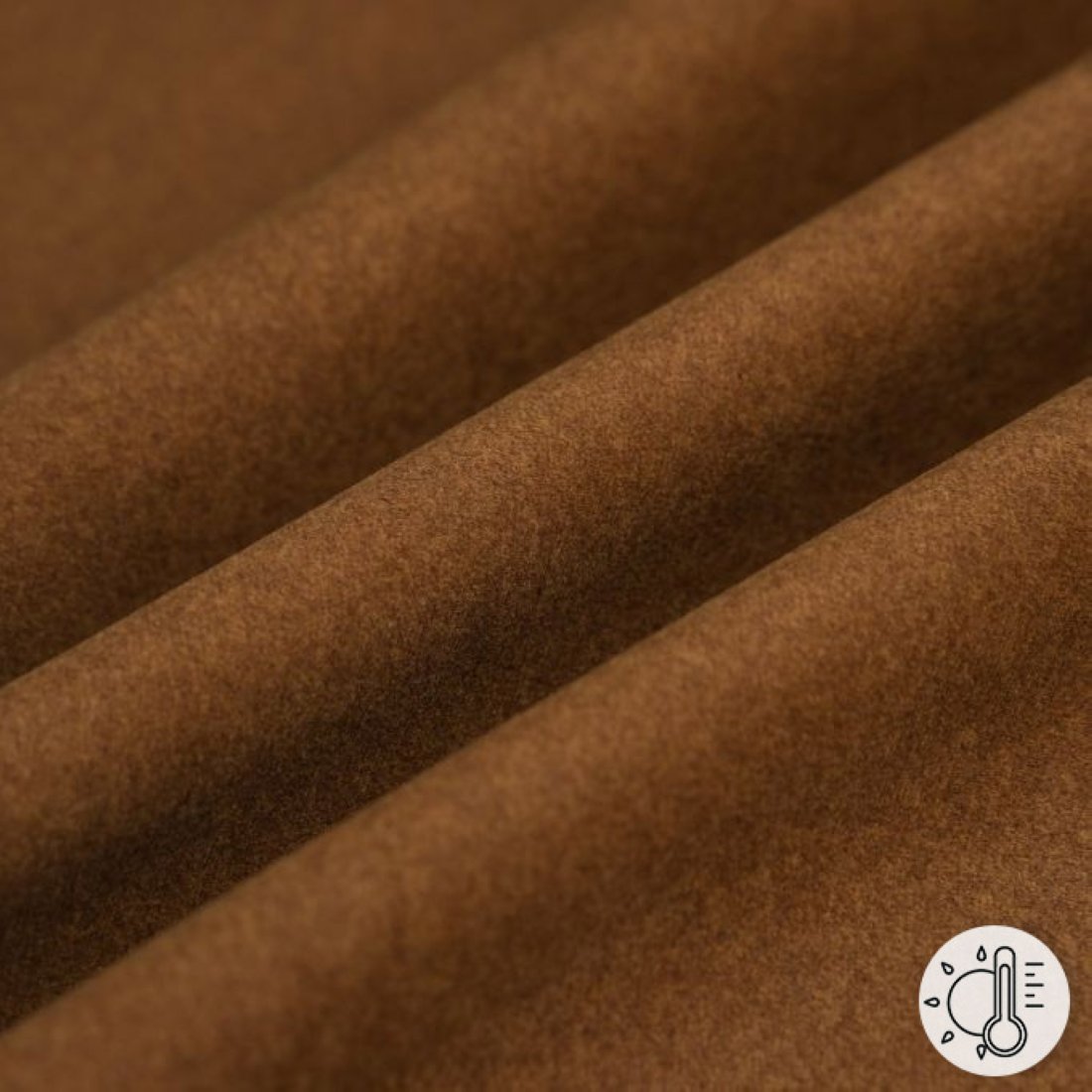 Tissu velours thermique effet feutre camel - MT