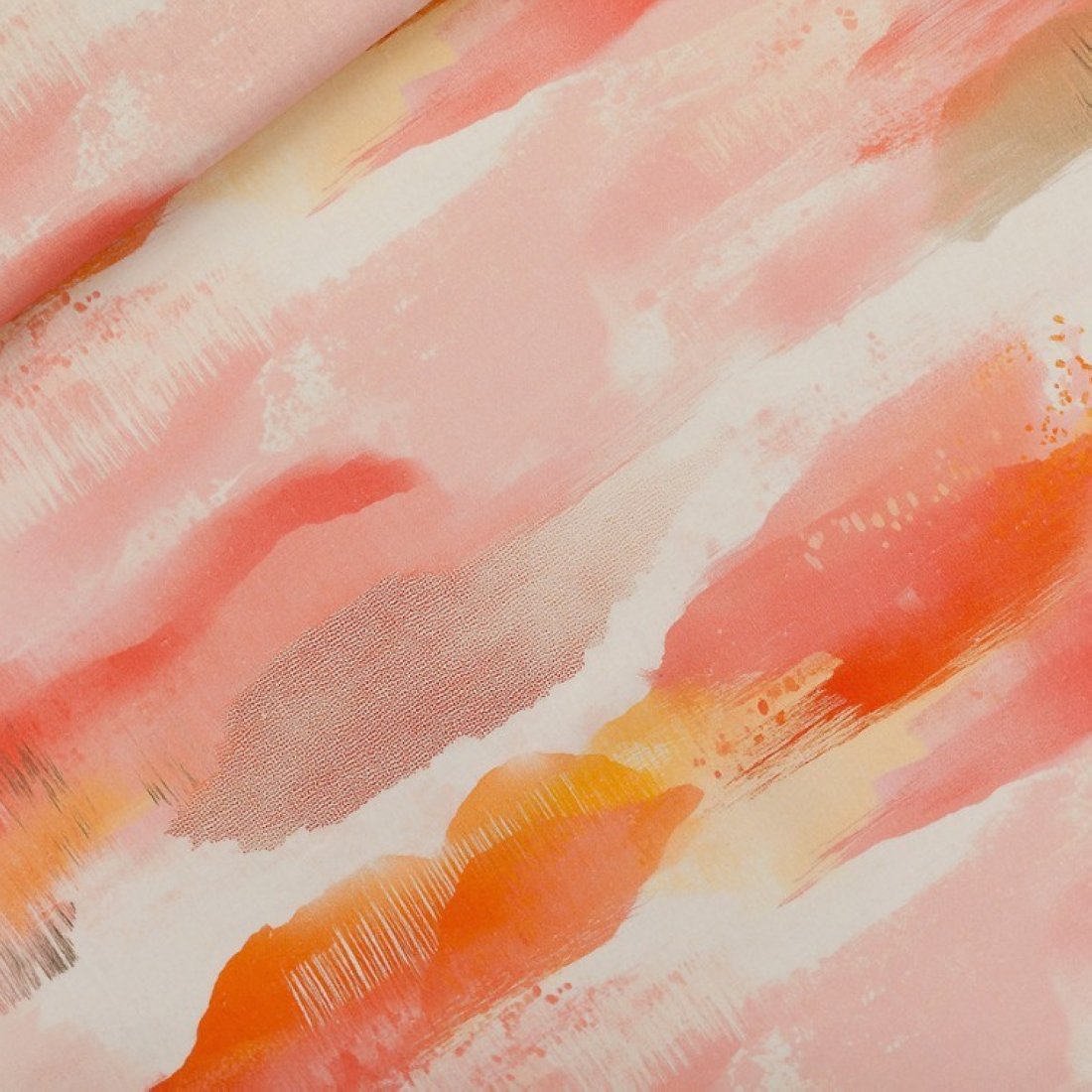 Tissu mélange Lin viscose imprimé Ember Horizon rose - See You At Six - See You at Six