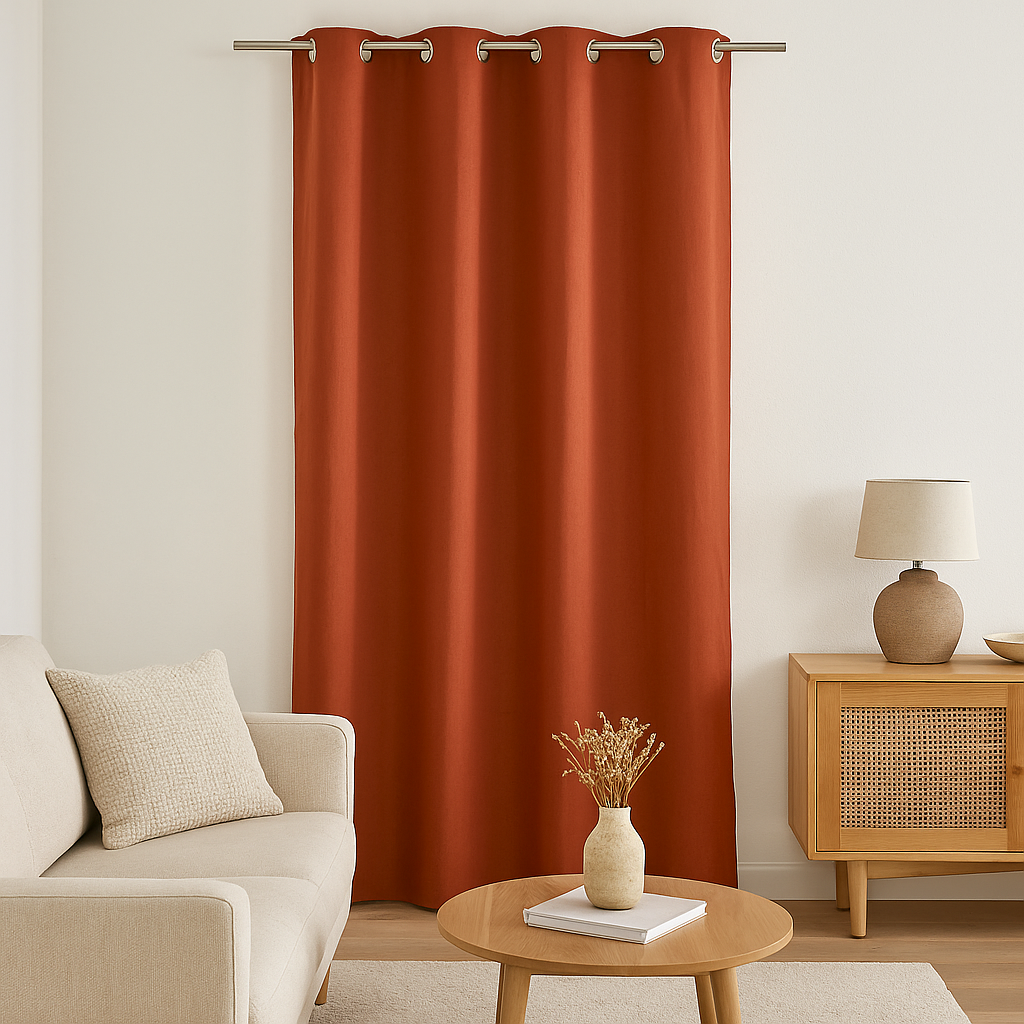Rideau milly terracotta 140x250cm - MT