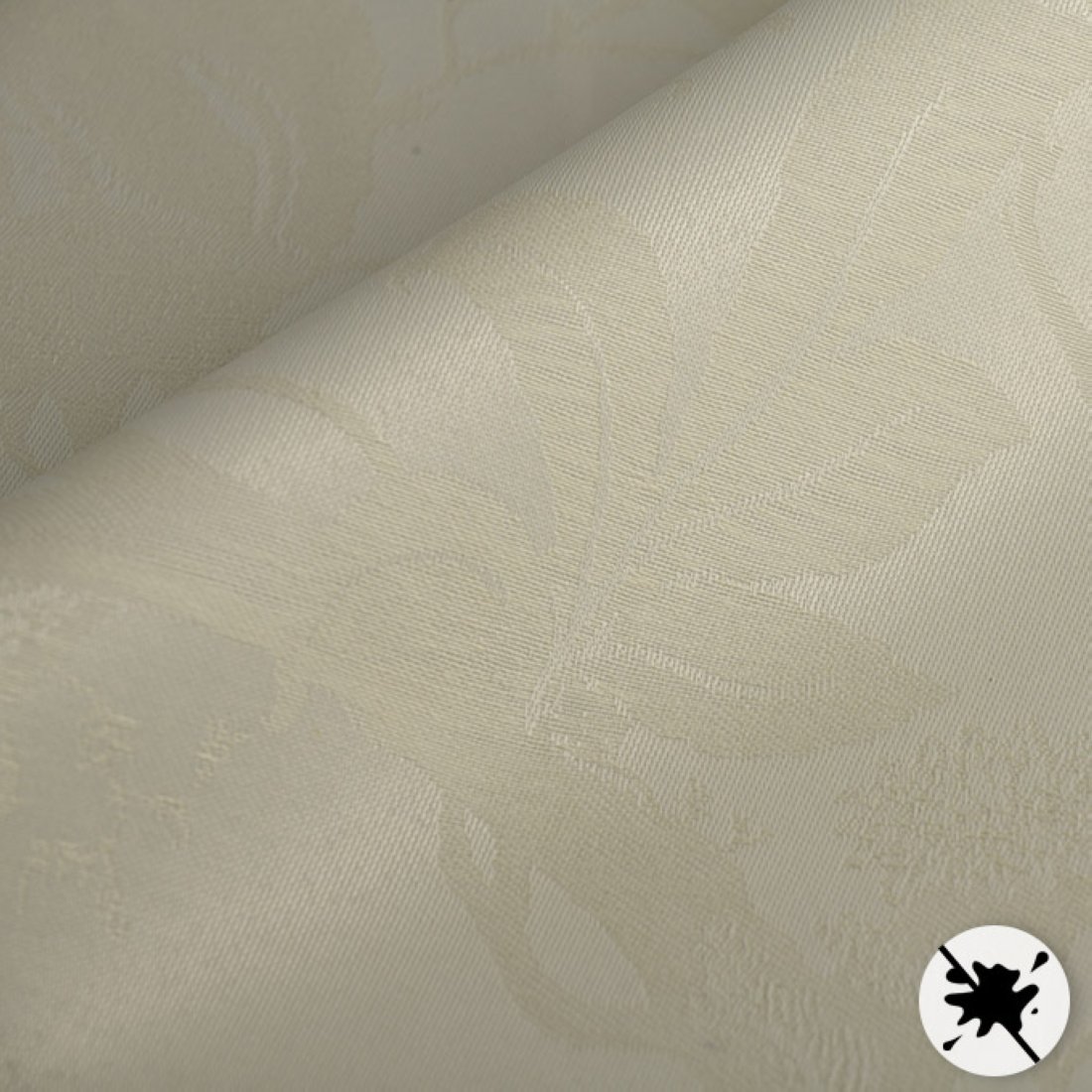 Tissu damassé Singhala anti tache écru - MT