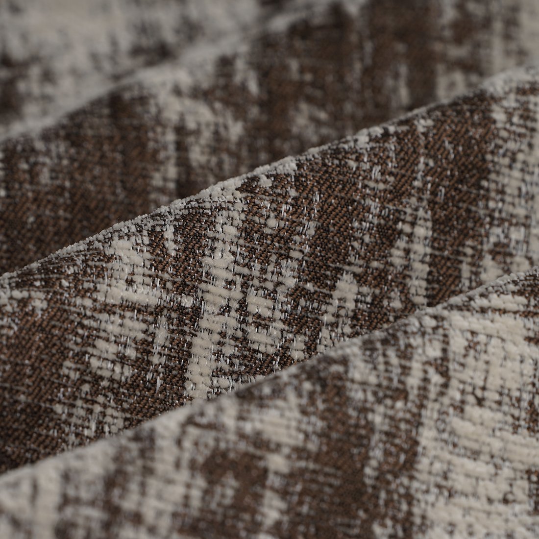 Tissu jacquard écorce marron - MT