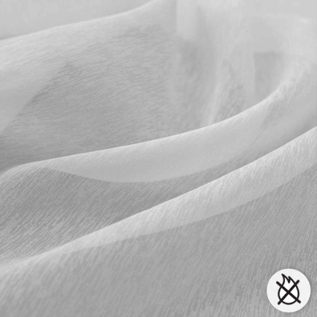 Tissu voile batiste non fleu blanc 300cm