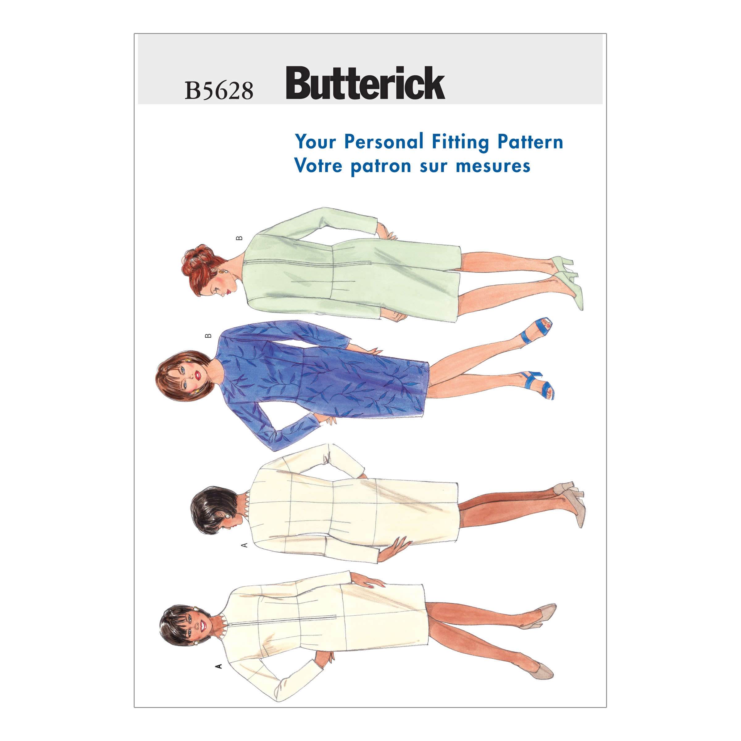Patron Butterick B562832W Robe,Jupe Femme 60 - Butterick - Mondial Tissus