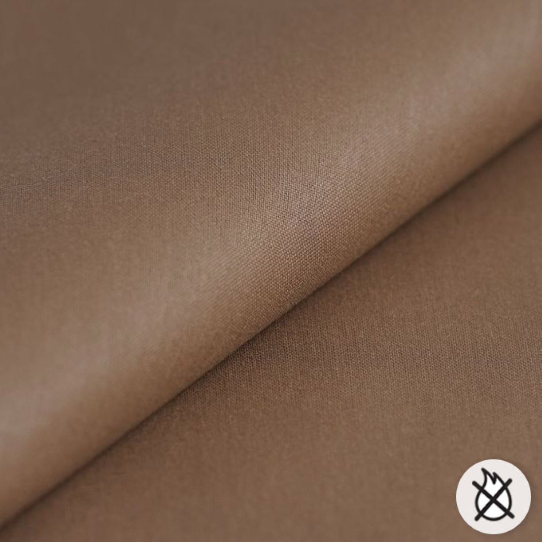 Tissu pour doublure Chintz non feu marron 280 cm