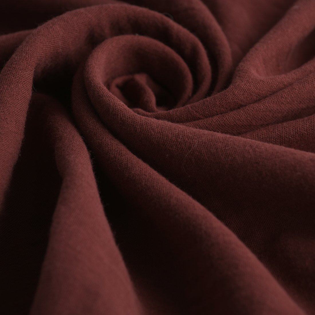 Tissu double gaze marron rougi grande largeur - MT