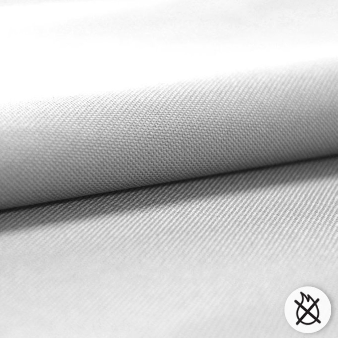 Tissu demi natté non feu blanc grande laize