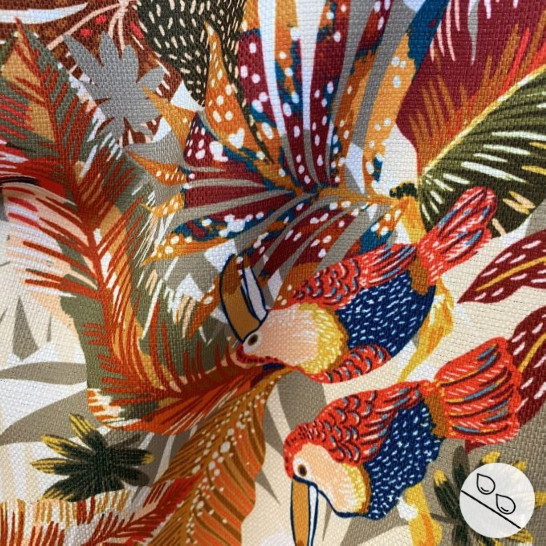 Toile polyester déperlante imprimée papouasie