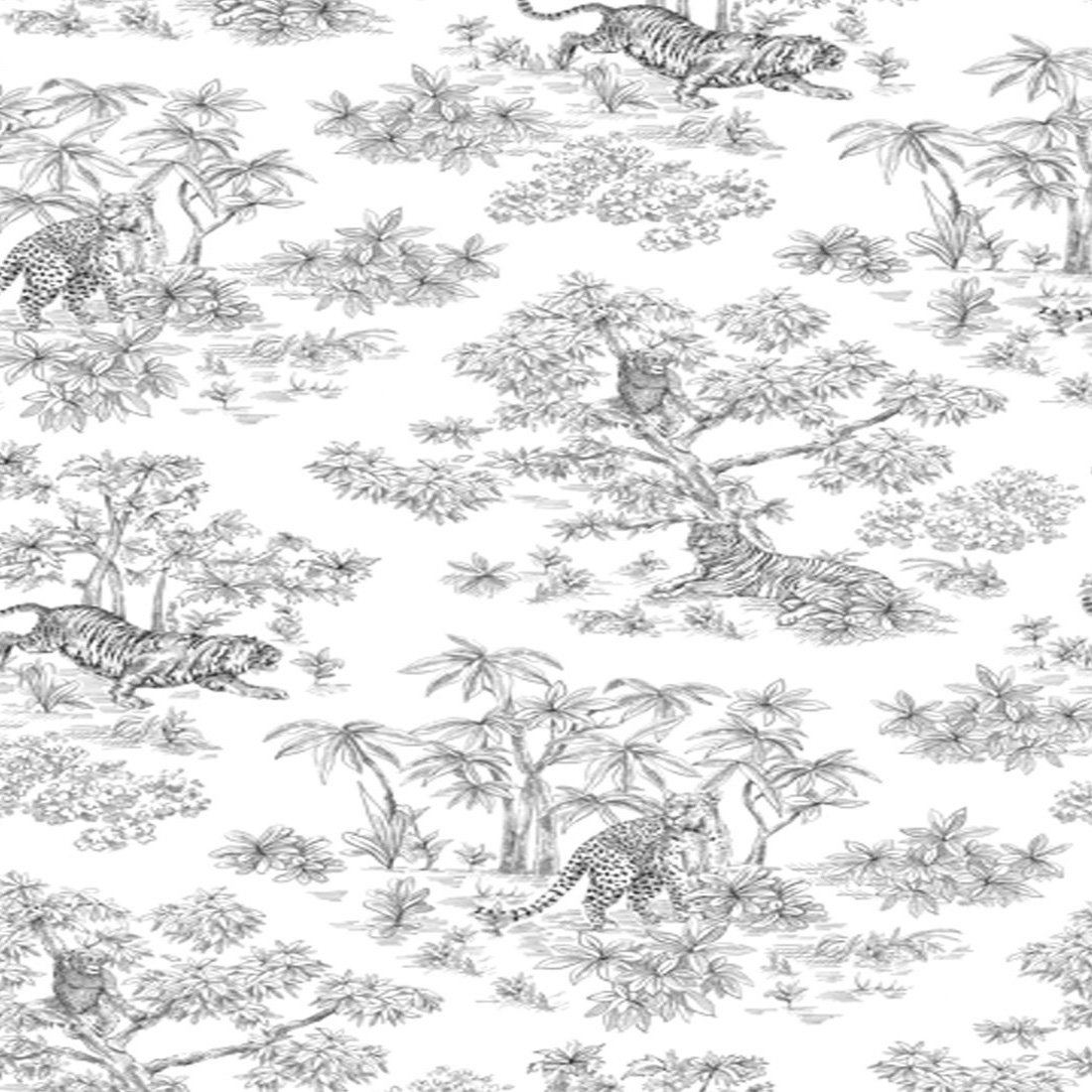 Tissu cretonne acajou graphite