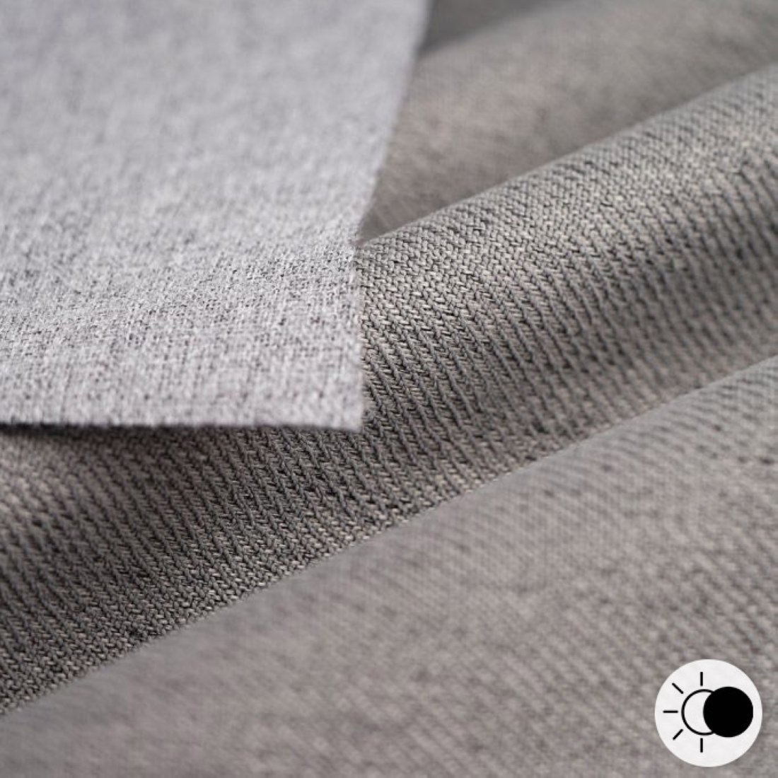 Tissu occultant double face Twill gris - MT
