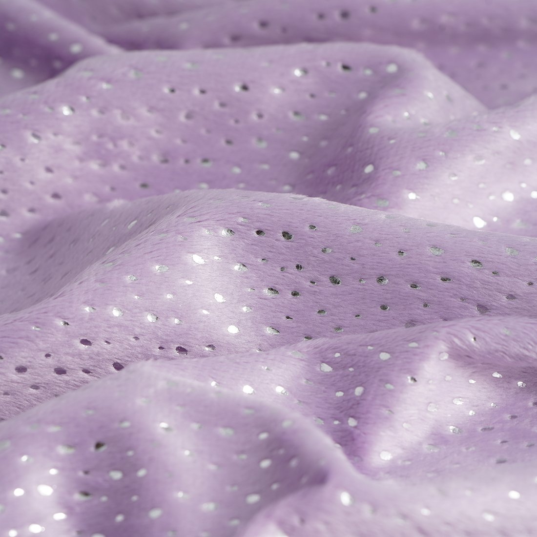 Tissu minky pluie d'argent mauve - MT