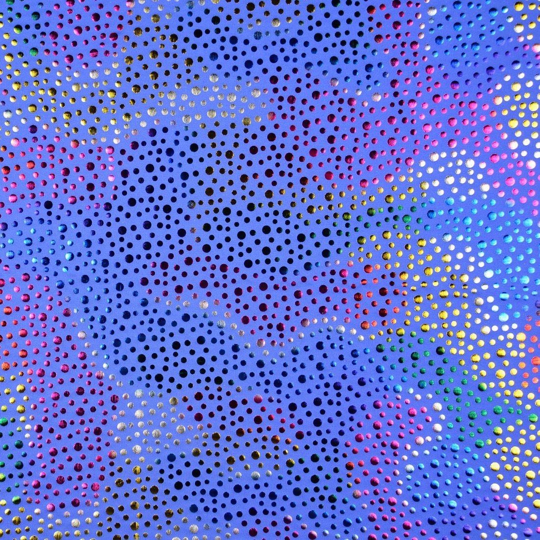 Maille jersey mini pois brillant camouflage bleu