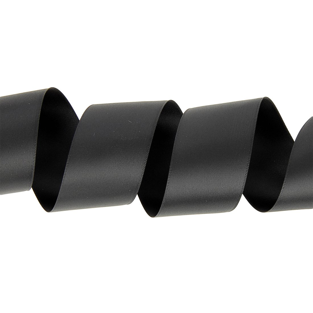 Ruban satin double face 38 mm noir