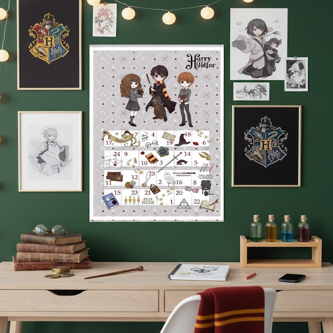 Panneau calendrier de l'avent Harry Potter - MT - Mondial Tissus