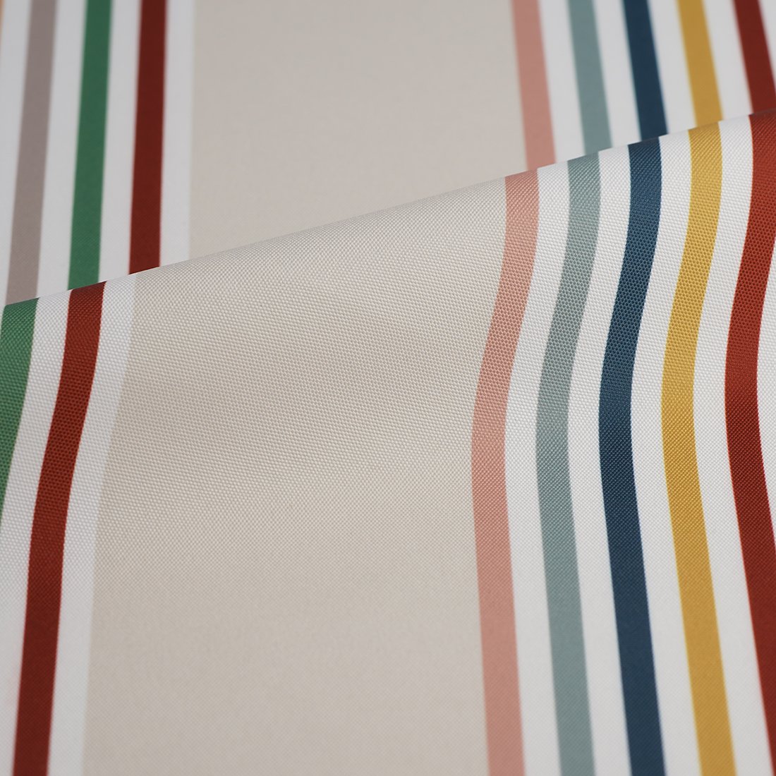Tissu toile transat Hollande à rayures beige