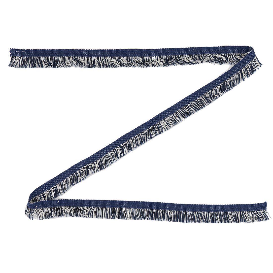 Ruban à franges bleu et blanc