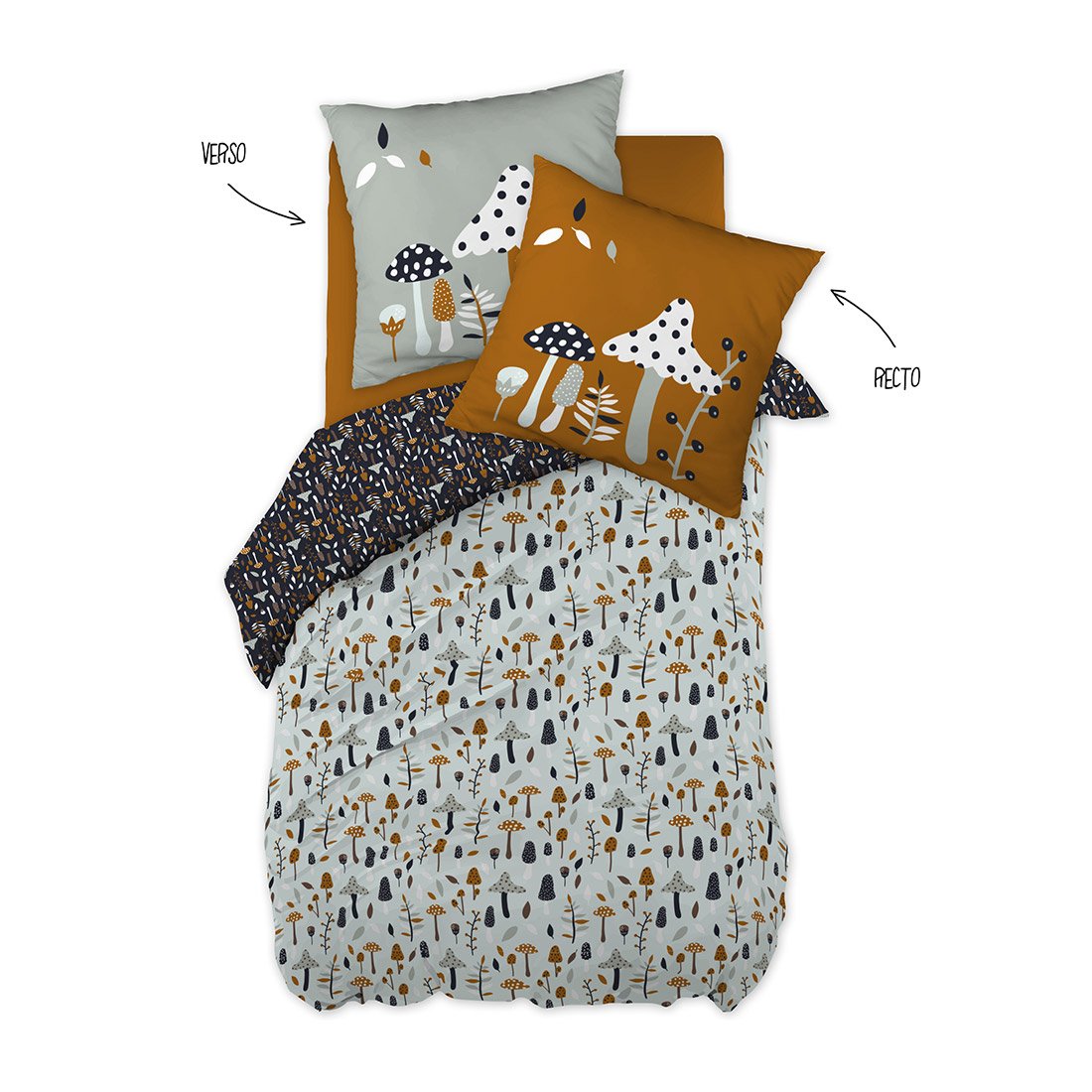 Parure de lit enfant champignons