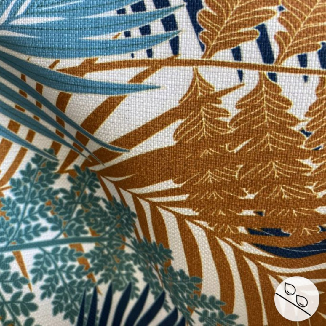 Toile polyester déperlante imprimée cocotier