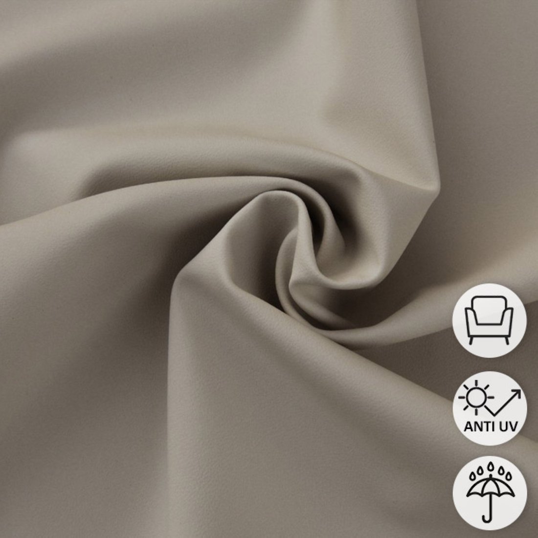 Tissu simili mat épais qualité siège outdoor imperméable et résistant UV beige clair