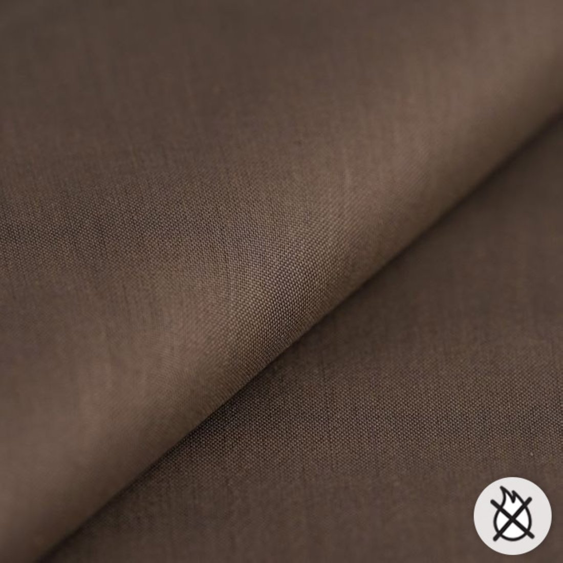 Tissu pour doublure Chintz non feu marron 280 cm — vue 3