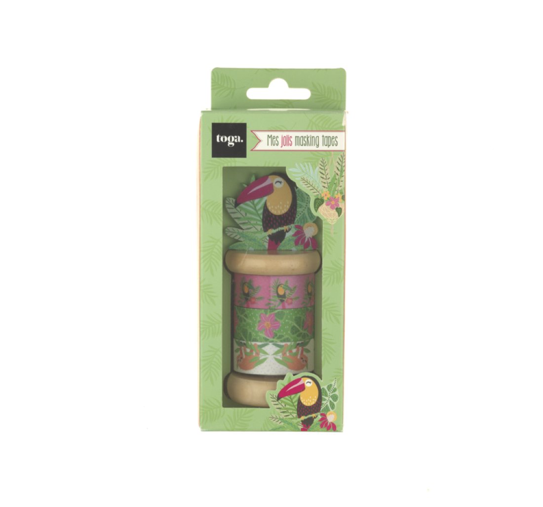 Mini masking tape 3x15 mm - tropical green