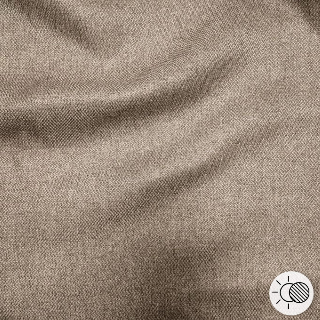 Tissu Obscurcissant siège grande largeur Breda taupe irisé