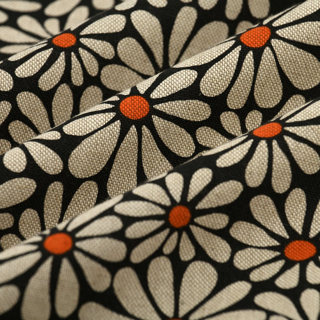 Tissu bachette linen look flora