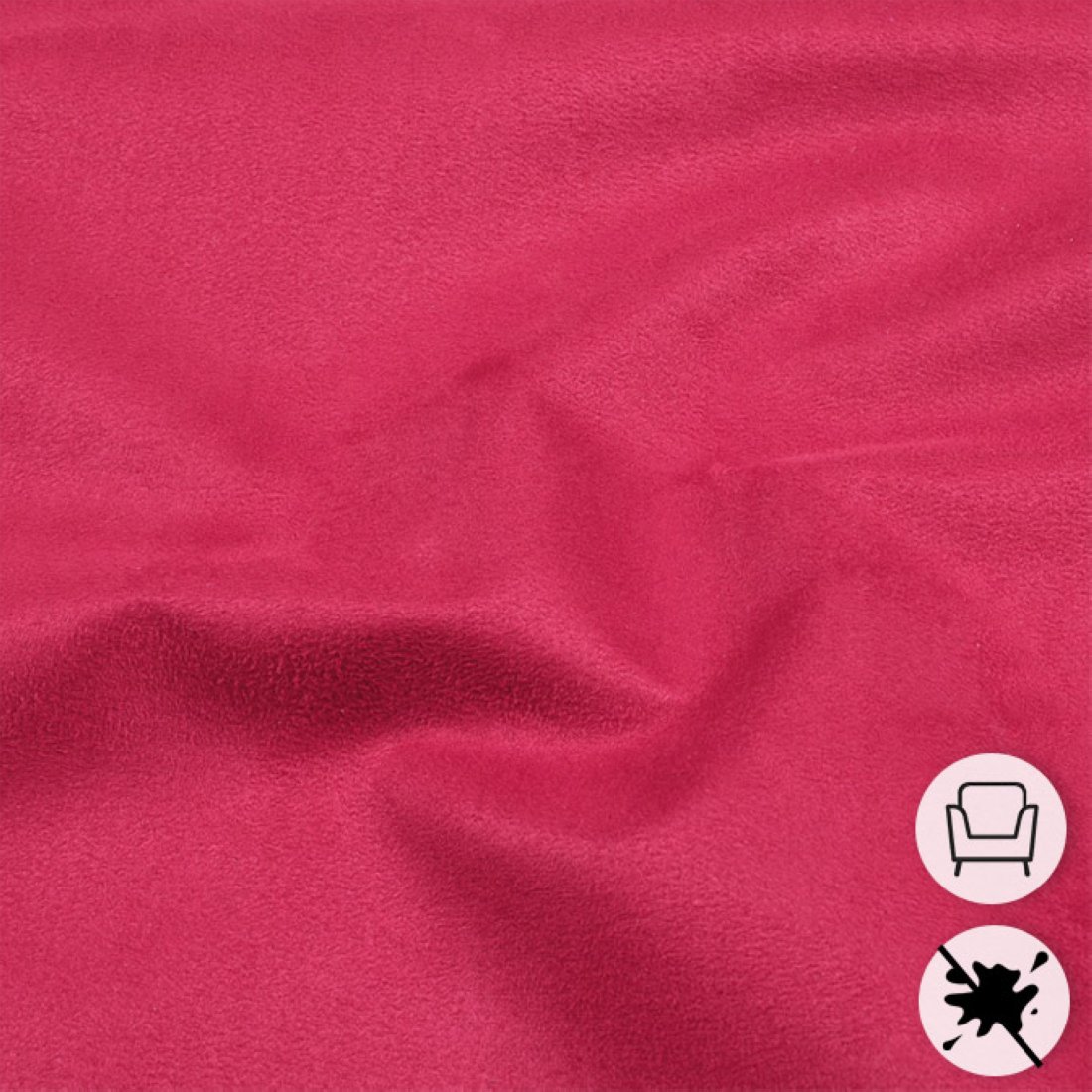 Tissu suédine anti-tâche qualité siège rouge
