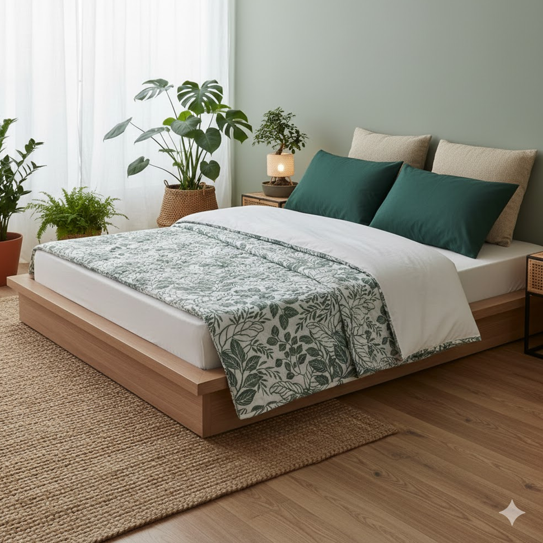 Boutis feuillage bicolore 230x250cm - MT