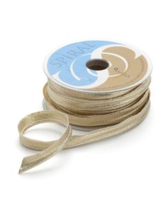 Passepoil tissu doré métallisé 17 mm